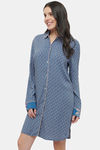 Triumph Viscose Loungewear Dress - Blue Combination — thumbnail 2